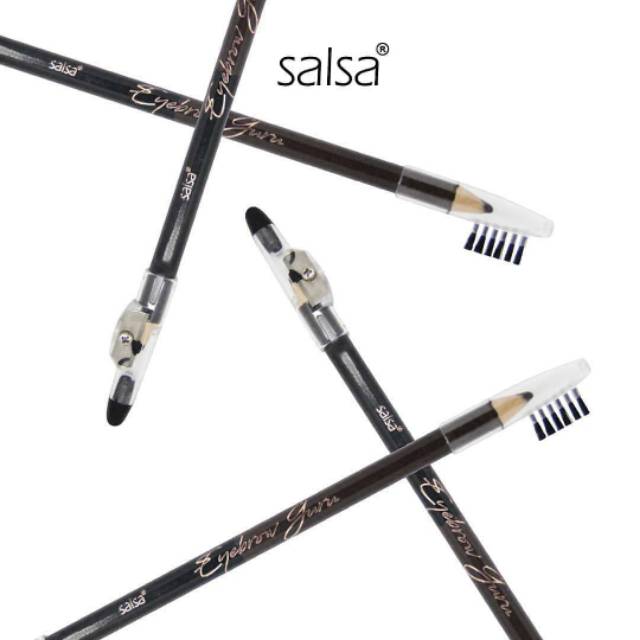 PENSIL ALIS SALSA 4IN1 (HITAM + COKLAT) EYEBROW GURU