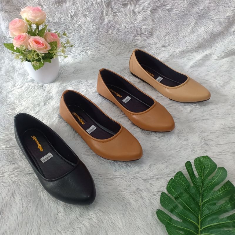 FLASH SALE - SEPATU WANITA FLAT SHOES SOL KARET H01 SIZE 37 / 44