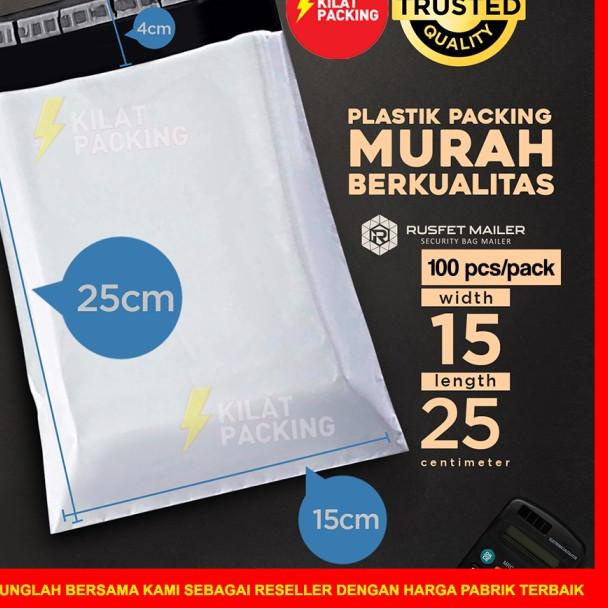 

♪ AMPLOP POLYMAILER EKONOMIS 15x25 - PLASTIK PACKING ONLINE MURAH /PACK - Hitam ◊