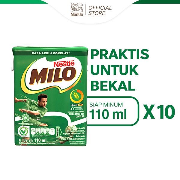 

Milo Activ-Go Minuman Mengandung Susu dan Cokelat UHT 110 ml - 10 Pcs