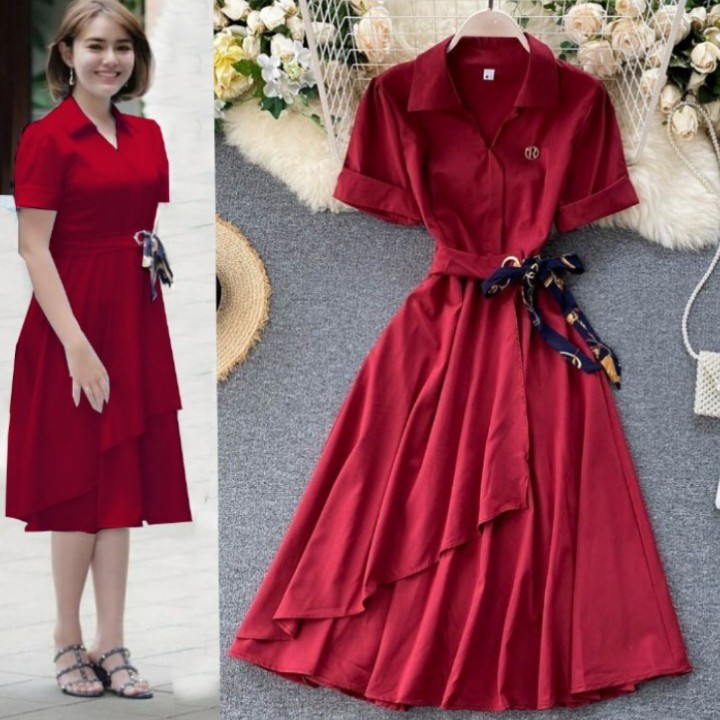 FWG - DRESS AMANDA / DRESS WANITA / DRESS KOREA / PAKAIAN WANITA DRES / DRESS / BAJU KONDANGAN