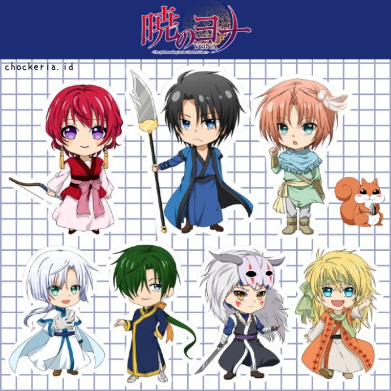 Sticker akatsuki no yona/anime sticker set /anime yona of the dawn/ yona hak/ akatsuki no yona
