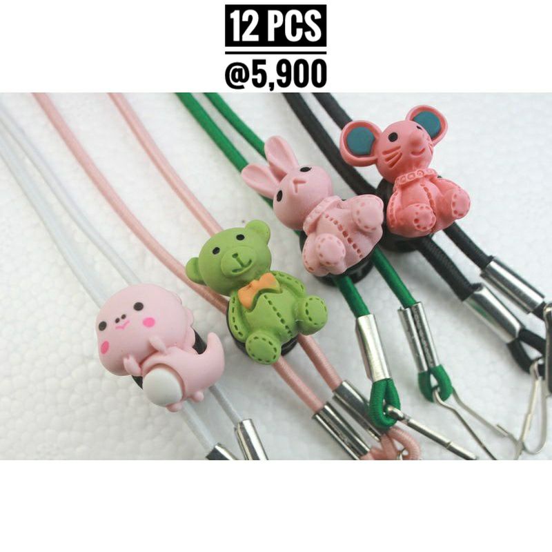 Tali Kalung Masker Anak Dewasa Strap Mask 2in1 Konektor Masker Hijab Elastis Stopper Lucu Karakter D