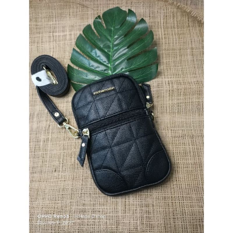 DOMPET GEMAYA SLING PHONE BLACK SOPHIE MARTIN PARIS PROMO LANGKA TERBATAS
