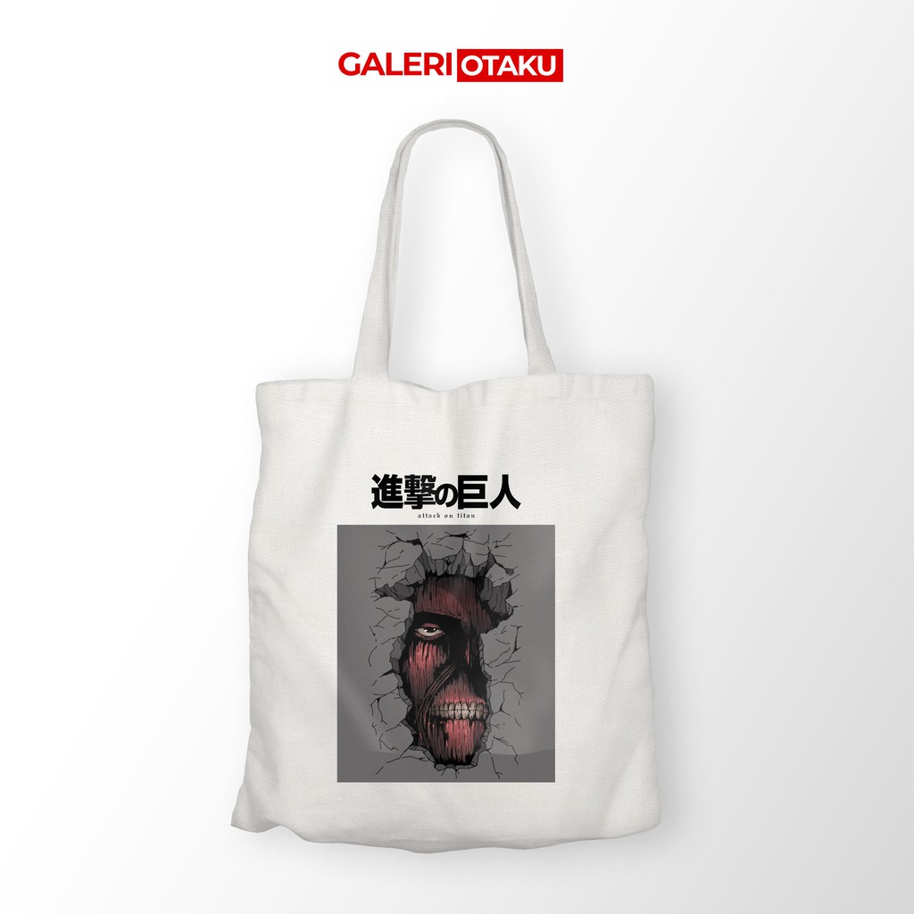 TOTE BAG KANVAS ANIME ATTACK ON TITAN / SHINGEKI NO KYOJIN / TOTE BAG ANIME PRIA DAN WANITA