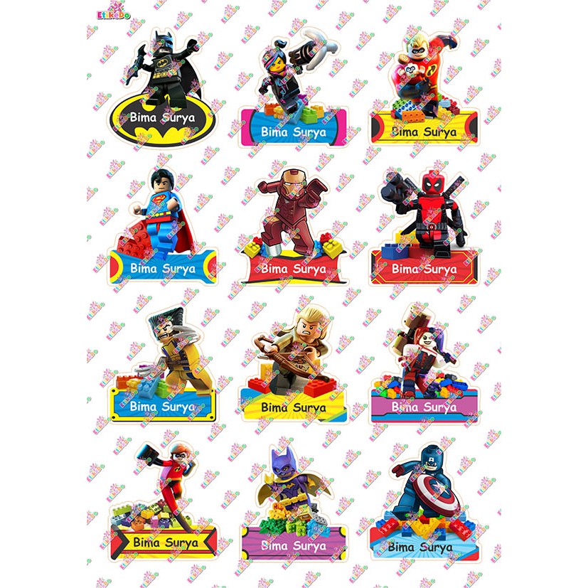 

LABEL NAMA LEGO 48 STIKER - ANTI AIR/ROBEK/LUNTUR -2 Nama LG1L2