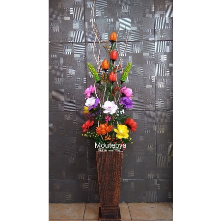 TANPA POT/ Bunga Hias akrilik/Bunga Sudut tanpa pot