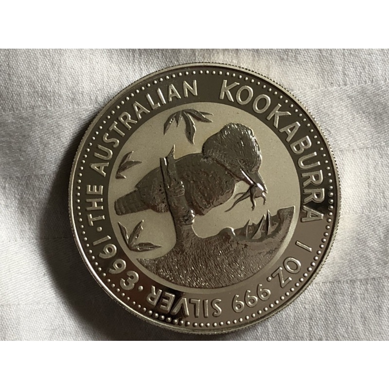 Koin perak silver australia kookaburra 1993 perak murni 999 1 oz 1 dollar