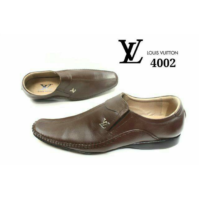 sepatu pantofel kulit LV louis vuitton