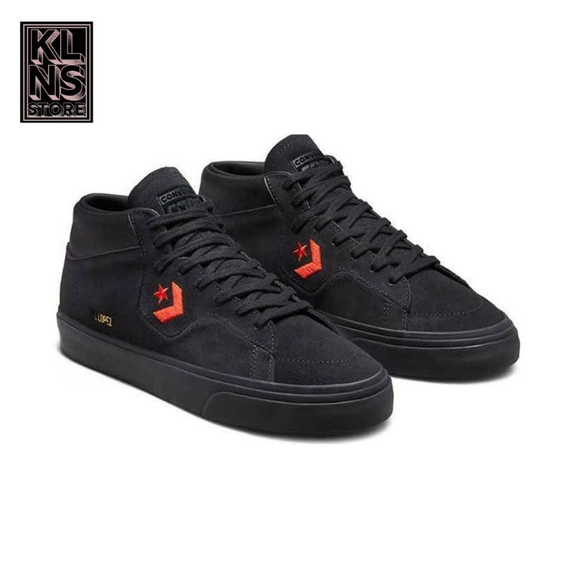 SEPATU CONVERSE ORIGINAL 100% / CONVERSE PRO CONS MID X LOUIE LOPEZ BLACK POPPY GLOW AMARILLO