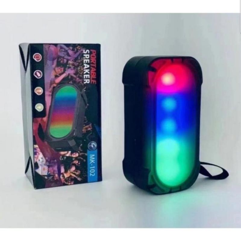 MM - Speaker bluetooth RGB MK-102 portable wireless bass / speaker bluetooth super bass  MK - 102