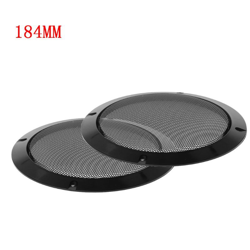 btsg 2PCS Protective Speaker Cover Steel Mesh Grille Grills Decorative Circle DIY Accessories Black