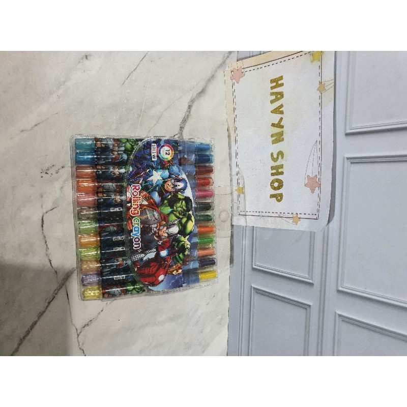 crayon putar/rolling crayon/oil pastel/Krayon putar PENDEK-Avenger