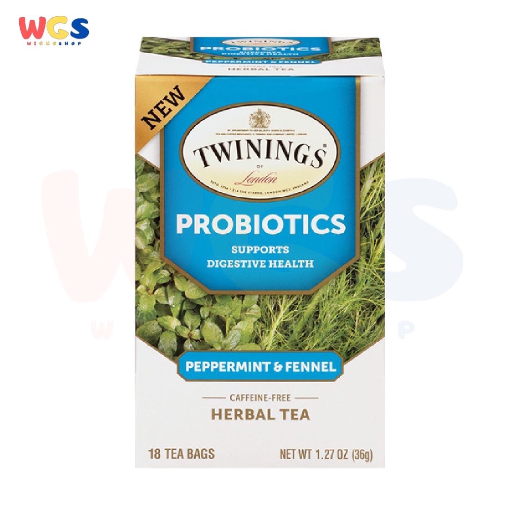 Twinings of London Probiotics Peppermint &amp; Fennel Herbal Tea 18s x 2g