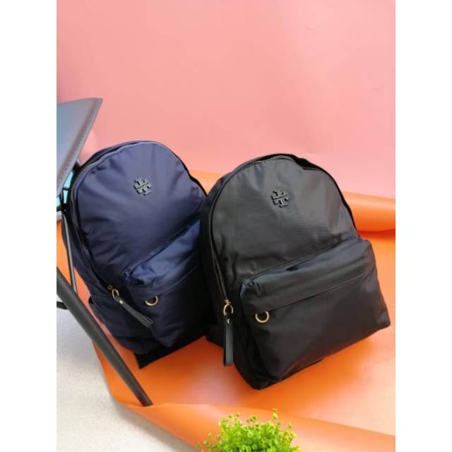 Tory Burch tas bag original authentic asli blue navy hitam black Nylon Backpack