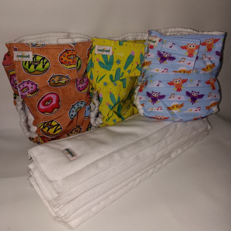 promo kado hampers clodi Nadnad by Sakina cover perekat 3-13kg bayi 0-30bulan 3clodi+5insert Newborn