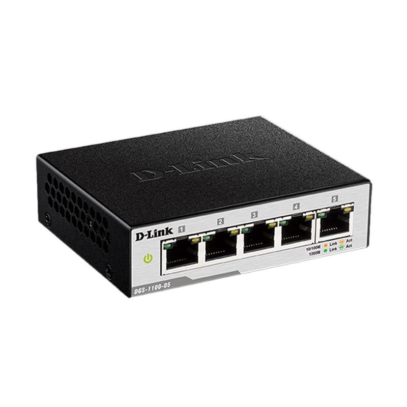 D-Link DGS-1100-05 : DLink 5 Port Gigabit Smart Managed Switch