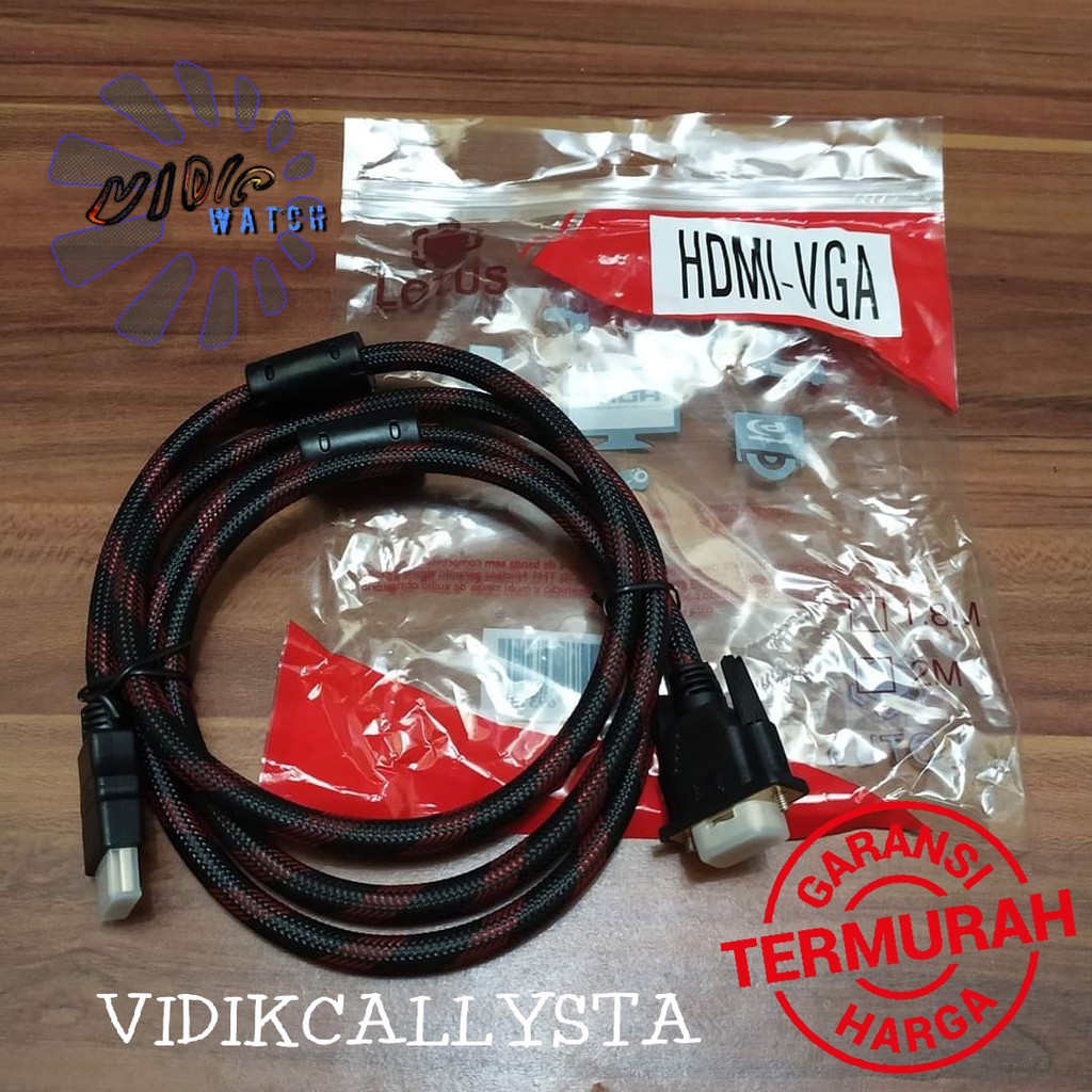 KABEL HDMI TO VGA 1.5M ORIGINAL HIGH SPEED