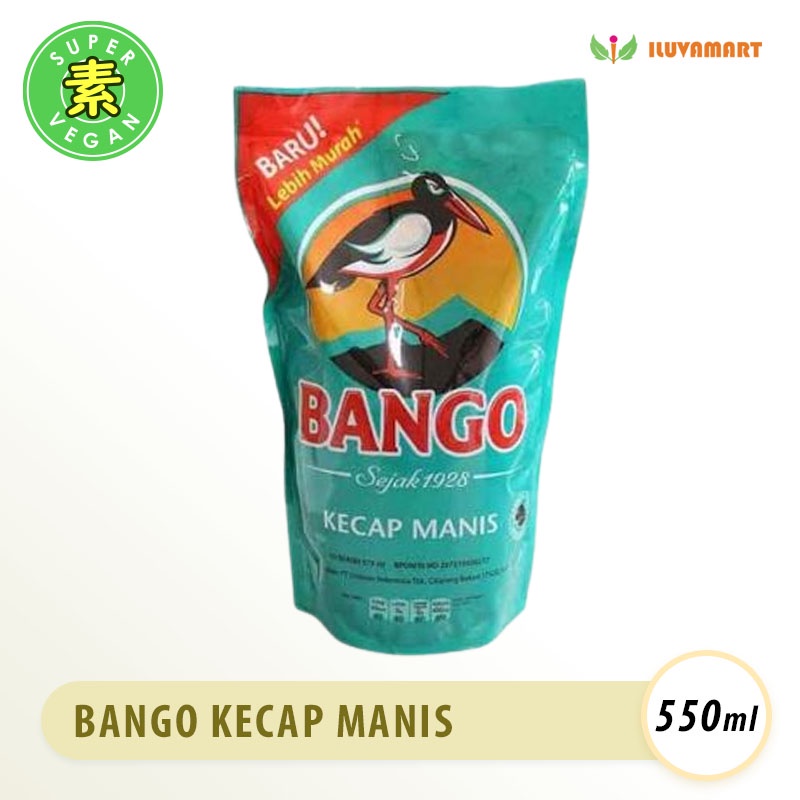 

Bango Kecap Manis 520 ml Kemasan Refill Pouch Sweet Soy Sauce Cap Bangau Halal