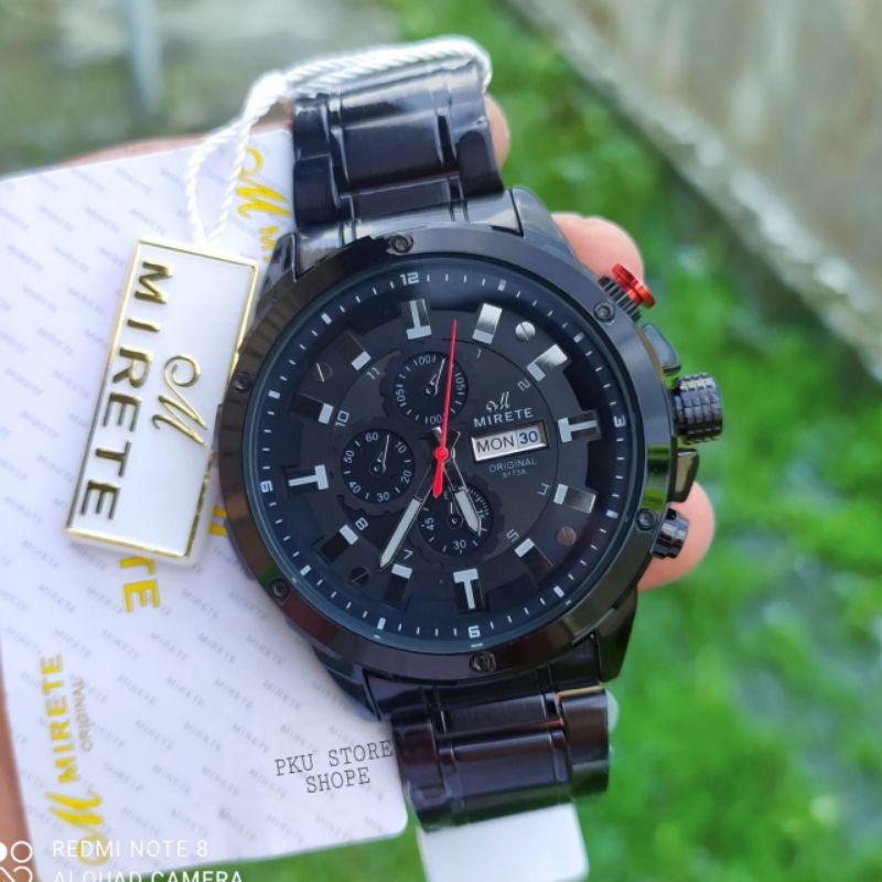 MIRETE TANGGAL HARI TERBARU TAHAN AIR JAM TANGAN PRIA MIRETE ORIGINAL RANTAI ANTI KARAT TAHAN AIR FITUR TANGGAL HARI JAM TANGAN KASUAL PRIA SPORTY COD BAYAR DI TEMPAT JAM TANGAN IMPORT PRIA MIRETE COMBINASI