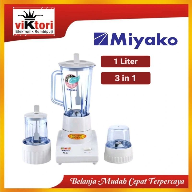 MIYAKO BL-102 PL / BLENDER MIYAKO PLASTIK 1L BL-102PL  / BLENDER MIYAKO 3IN1 PLASTIK BL102PL