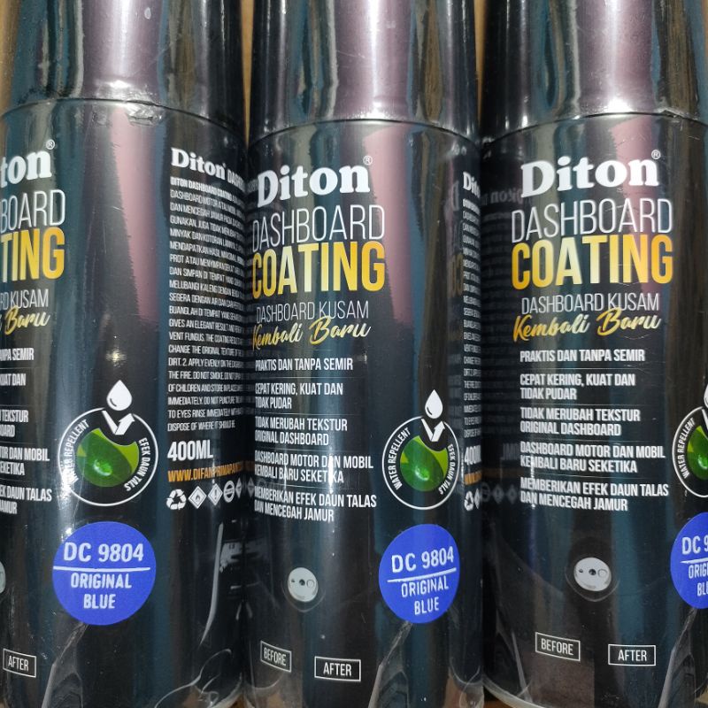 Diton Dashboard Coating Original Blue 9804 DC 9804 400ml Pilok Pilox Cat Diton Dashboard Coating Cat Semprot Dashboard Coating