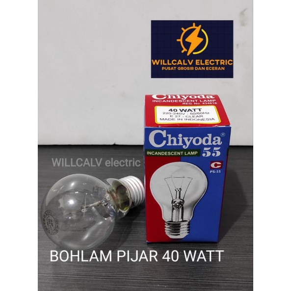 PAKET ISI 10 PC BOHLAM PIJAR CHIYODA 40W 40 WATT / LAMPU PIJAR CHIYODA 40W 40 WATT / LAMPU PIJAR 40W