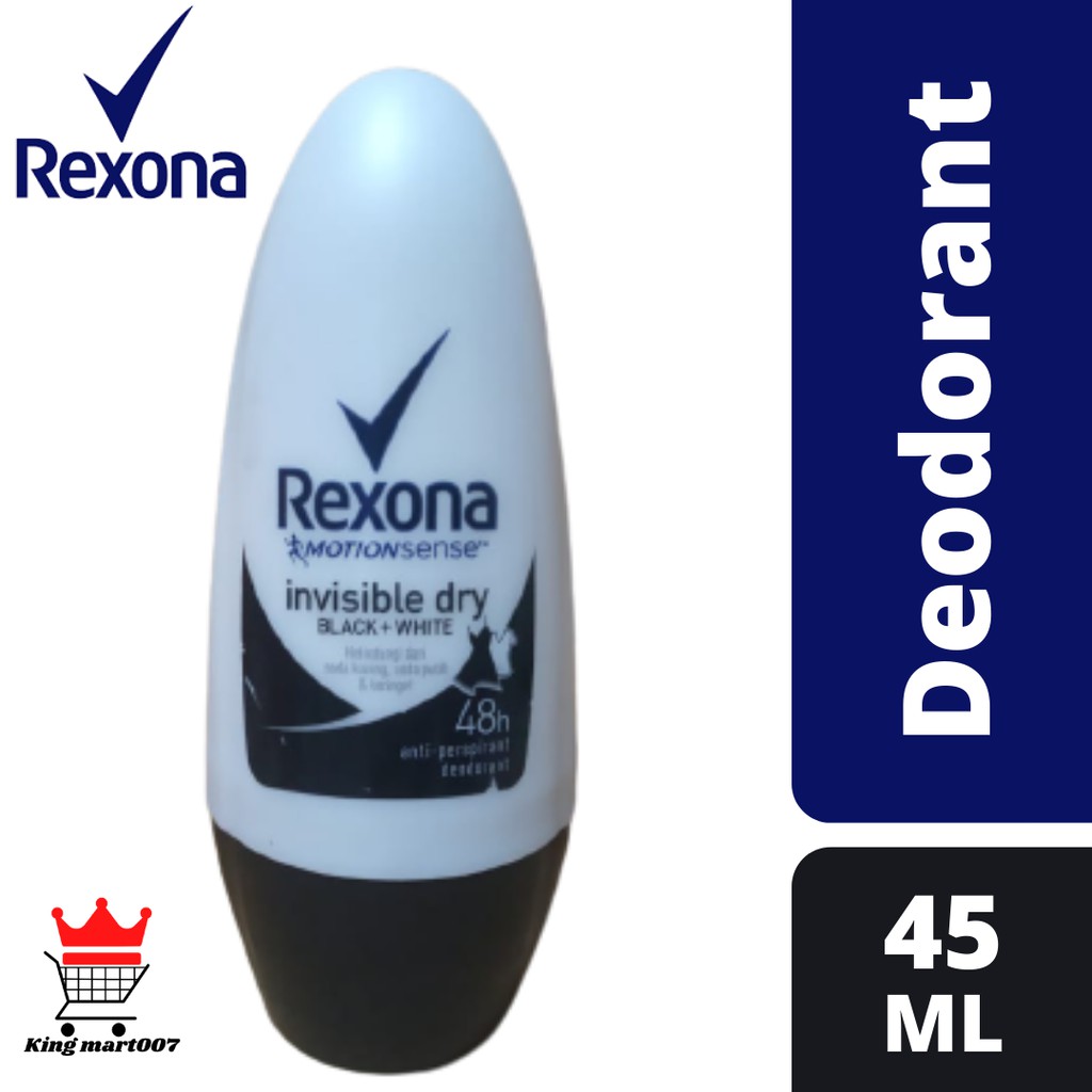 Rexona rollon invisible dry black white 45ml