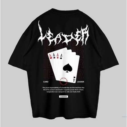 Kaos Pria Motif Kartu Remi Dewasa / Baju Distro Original Lengan Pendek T-shirt Leader Card