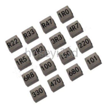 10pcs Induktor Daya Smd 1r0 1r5 2r2 3r3 4r7 6r8 100, 150, 220, Chip Indukans