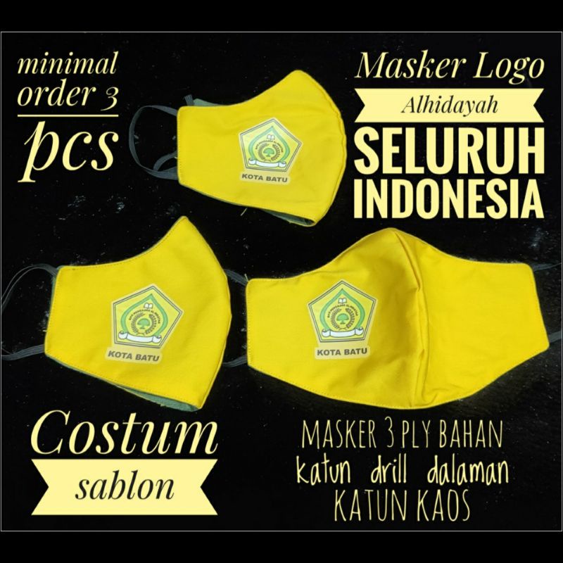 Masker logo alhidayah seluruh Indonesia termurah