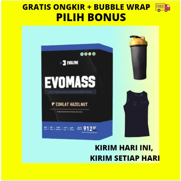 EVOMASS 912GR EVOLENE ORIGINAL SUSU PROTEIN GAINER BPOM HALAL 2LBS 2 LB LBS 912 GR EVO MASS MAS VANILA VANILLA ICE CREAM GAINER PENAMBAH BERAT BADAN PENGGEMUK EVOMESS EVOMES MESS EVOMAAS 2LB