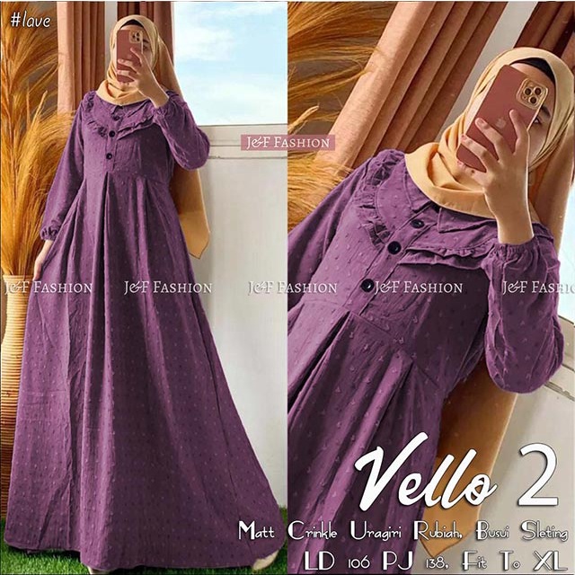 Gamis Wanita Crinkle Uragiri Rubiah Premium Vinesta Maxi Gamis Muslim Kekinian Fashion Hijabers Keki