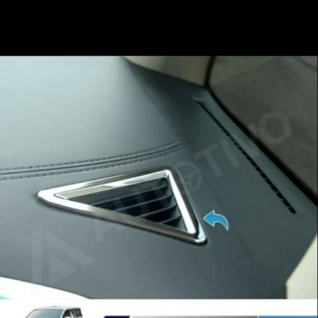 Cover AC segitiga/ air cord triangle cover all new Alphard chrome Carbon wood jsl