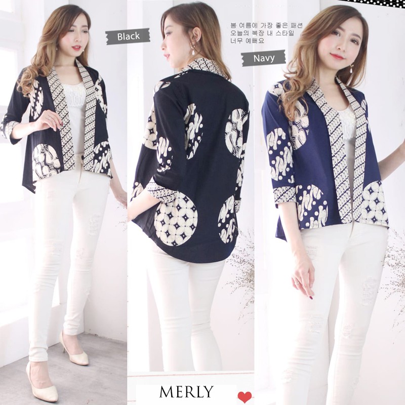 MERLY OUTER  STANDAR DAN JUMBO  OUTER  BATIK  WANITA 