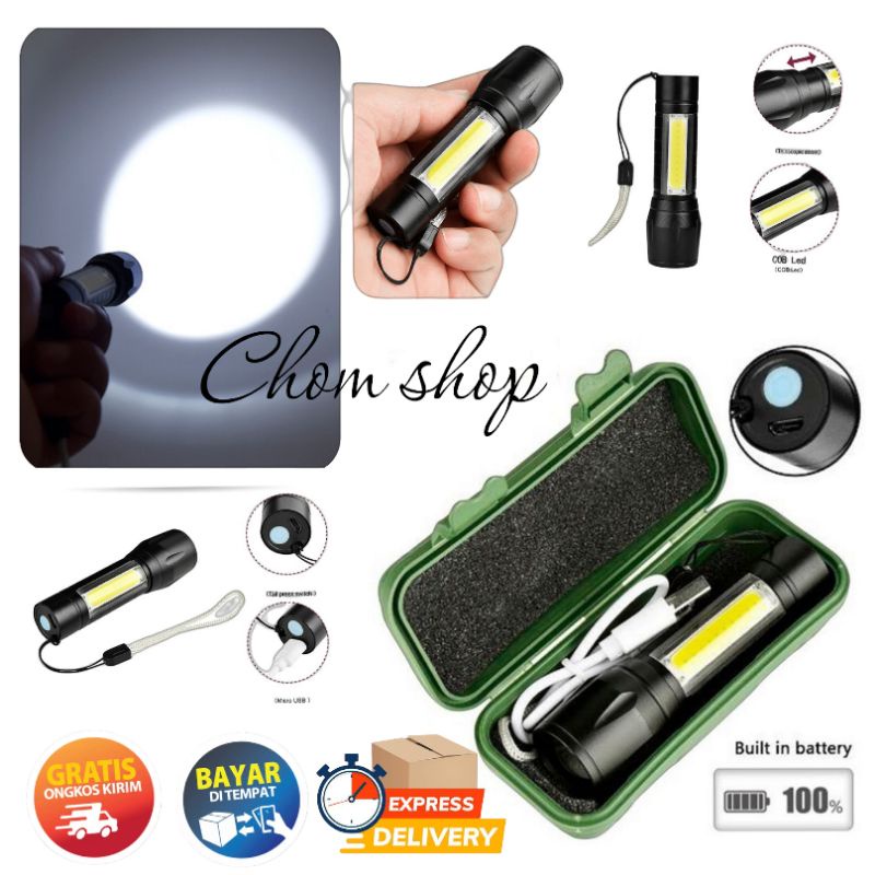 Senter Swat Mini Zoom /senter ijo/ Senter Police LED/senter led mini/senter led