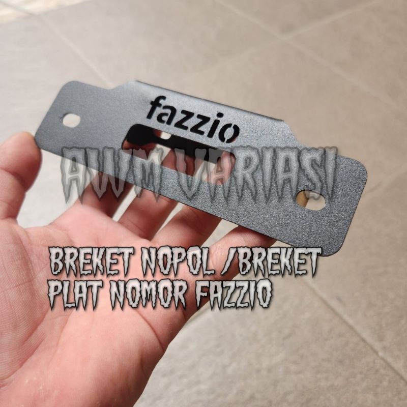 BREKET PLAT NOMOR DEPAN FAZZIO BRACKET PLAT NOPOL FAZZIO DUDUKAN PLAT