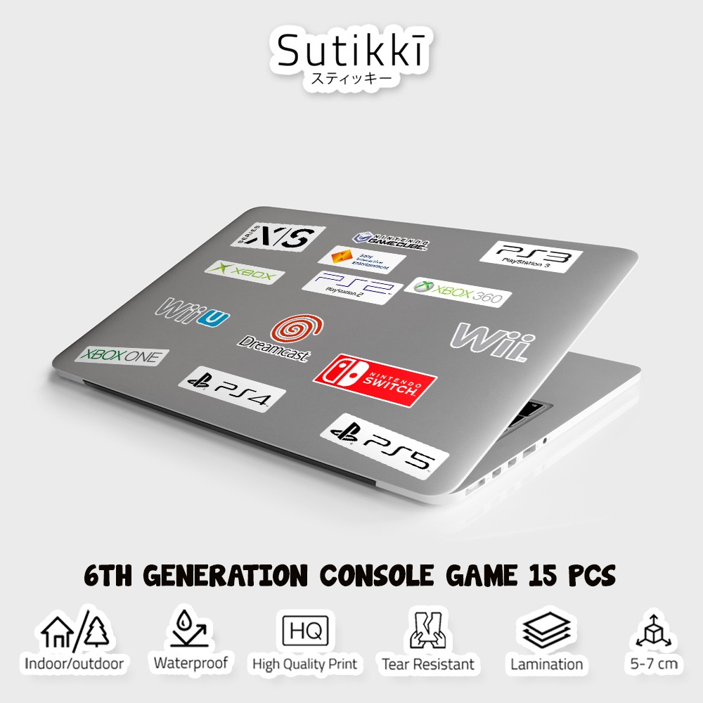 Sutikki | Sticker Pack Logo 6th Generation Video Game Console Vintage Stiker Laptop Vinyl Full