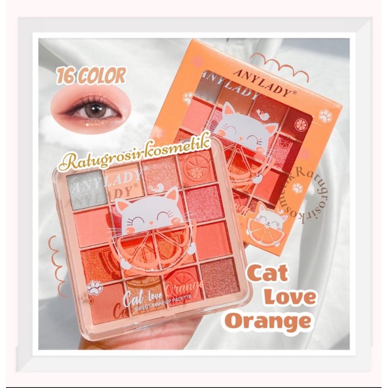 PROMO!!!EYESHADOW PALETTE CAT LOVE ORANGE ANYLADY NO.833B/ICE CREAM NO.832