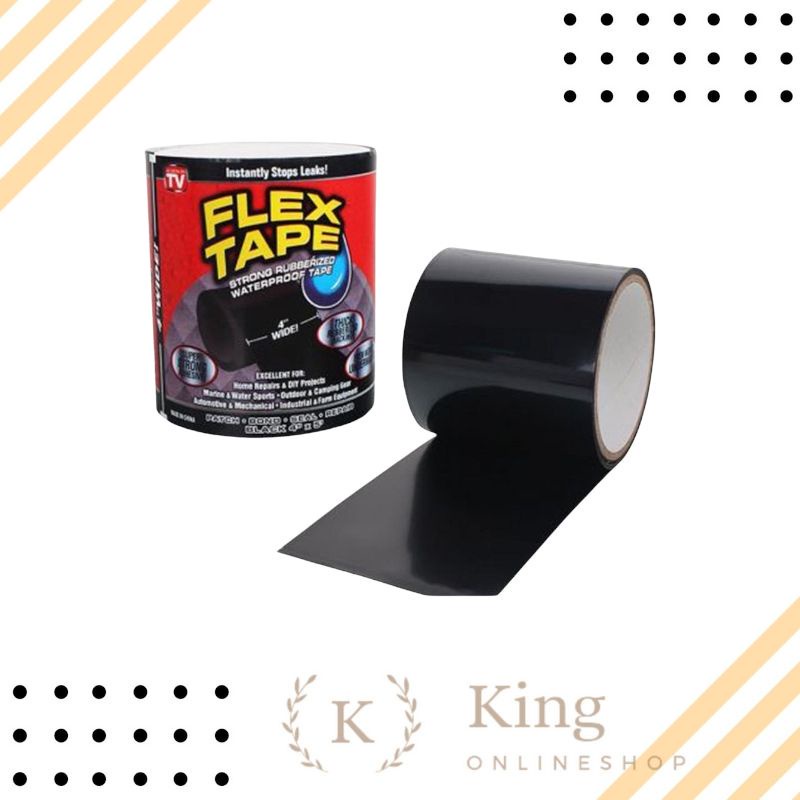 Flex Tape Lakban Hitam Khusus Anti Bocor dan Waterproof Serbaguna