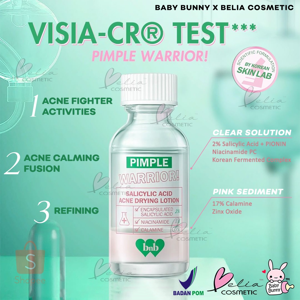 ❤ BELIA ❤ BARENBLISS Pimple Warrior! 35g | Salicylic Acid Acne Drying Lotion | Obat Totol Jerawat | BPOM