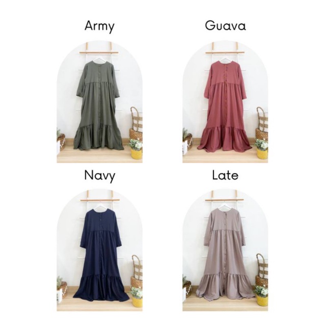 Mikayla Simply Maxy - DRESS POLOS SIMPLE BUSUI BAHAN SHAKILA PREMIUM