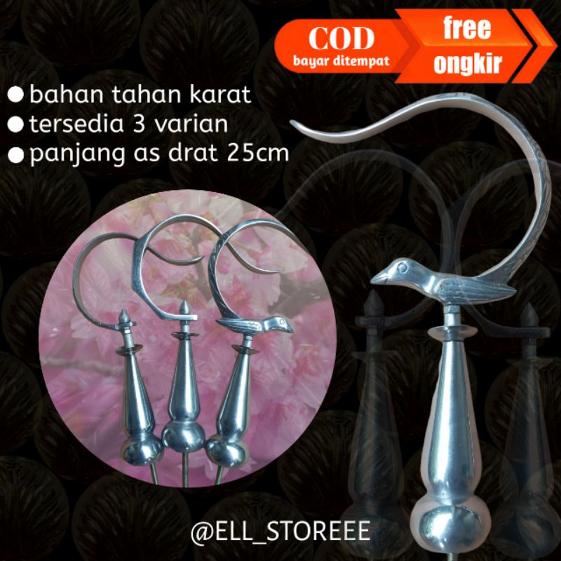 GANTUNGAN CANTOLAN PION SANGKAR BURUNG MOTIF POLOS/BNR/BURUNG FULLSET PION KERUCUT