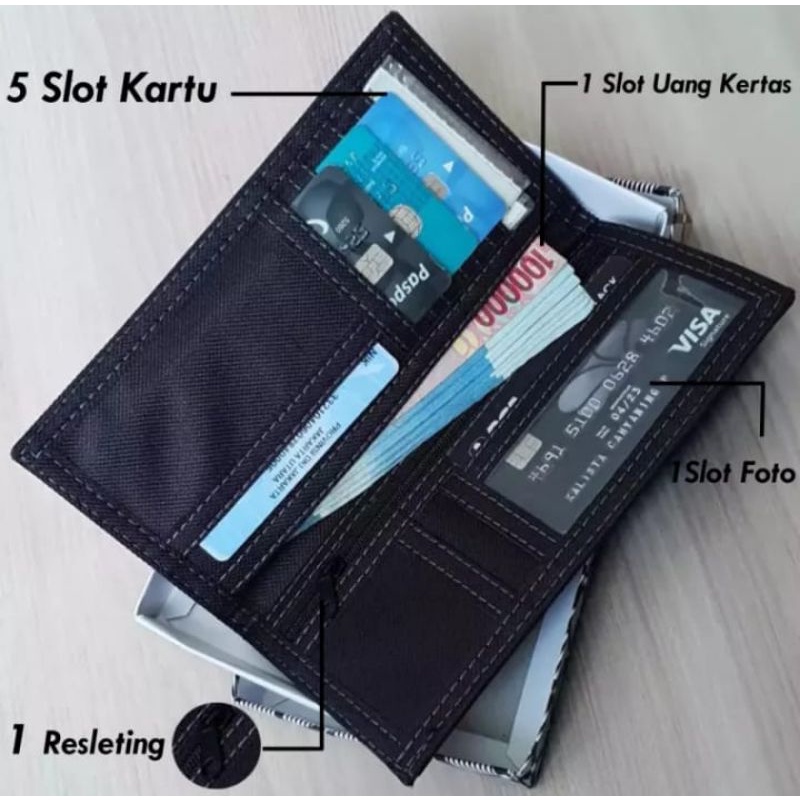 Beli 1 Gratis 1 Dompet Lipat Pria Kulit Sintetis Murah Model Terbaru