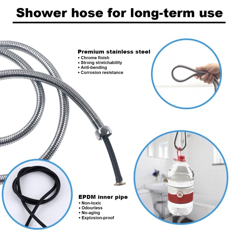 SPEC+ SP-9915-H selang shower mandi/ flexibel hose 150 cm / 1,5 m