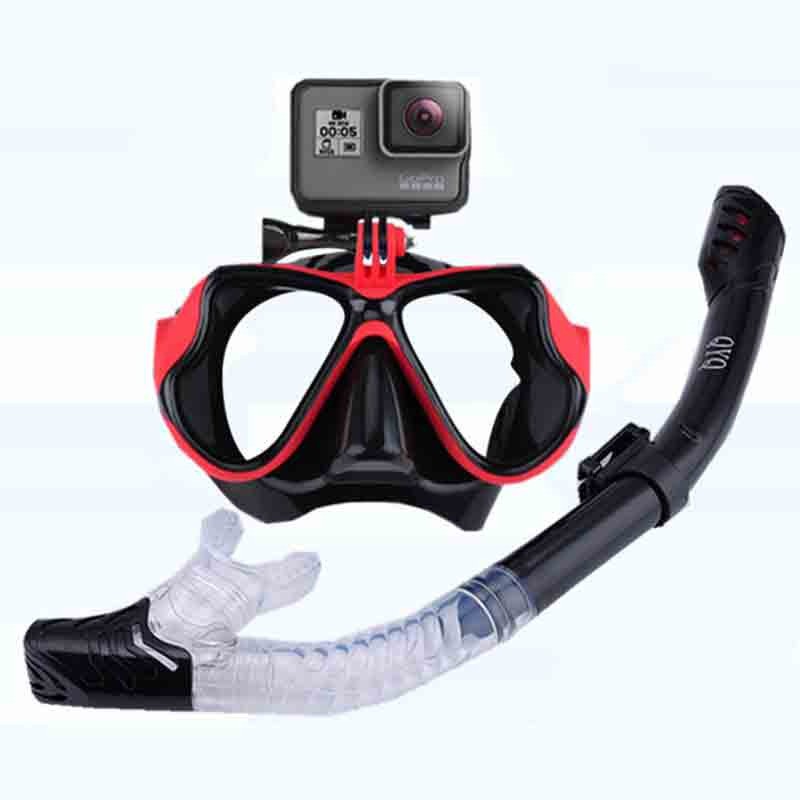 Kacamata Selam Scuba Diving Snorkeling with GoPro Mount - AS304 - Black / Kacamata Snorkling