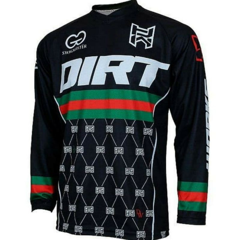 Jersey sepeda Dirtworks MTB >>Nama & FREE STIKER