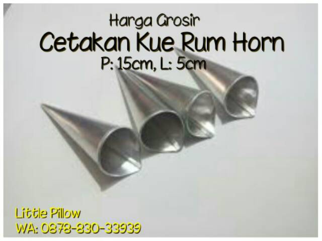 Cetakan Kue Rum Horn/ Kue Cuncum/ Pasung Kecil/ Bolu Corneto/ Horn