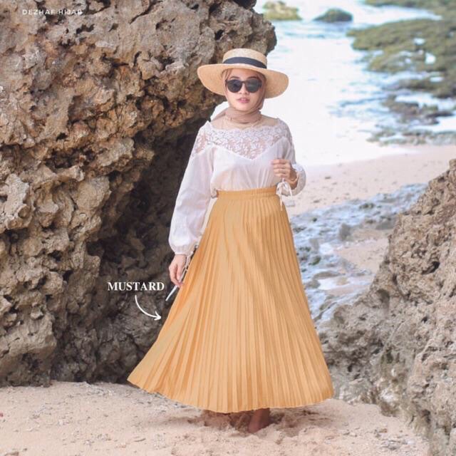 ROK PLISKET ROK PAYUNG PLEATED PREMIUM ROK PANJANG TANIA SKIRT MODELLANO SKIRT MURAH