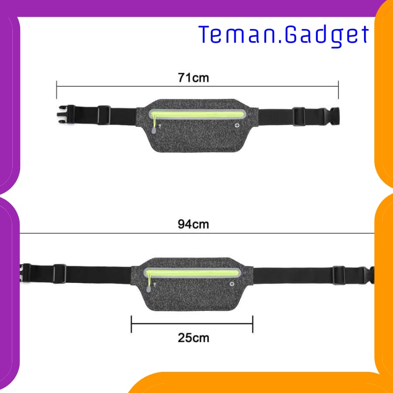 TG-ID026 ZEST TAS PINGGANG OLAHRAGA RUNNING WAIST BAG - ZE-WP320